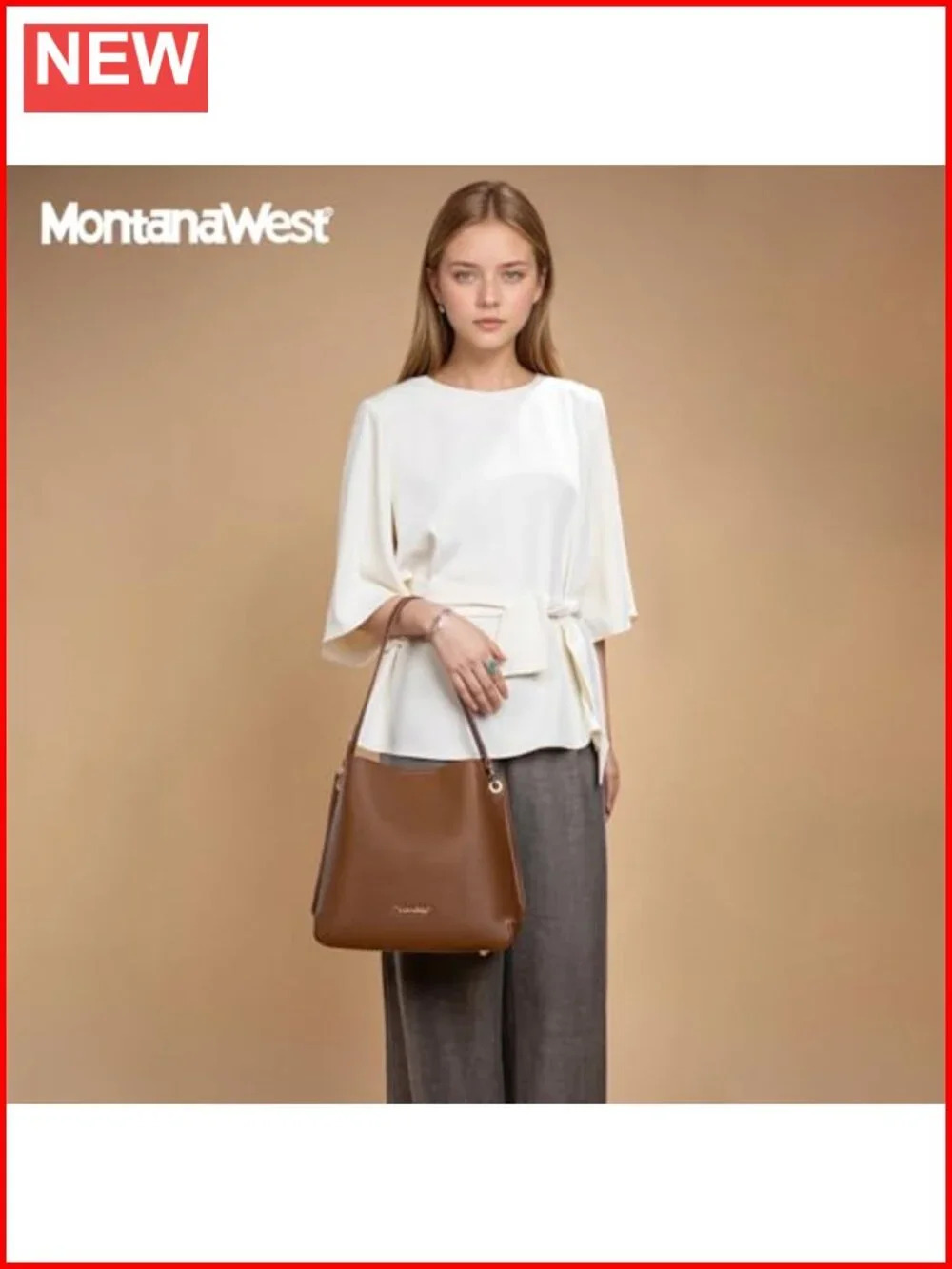 Medium Hobo Bag for Women, Faux Leather Shoulder Purse 3 Compartments,